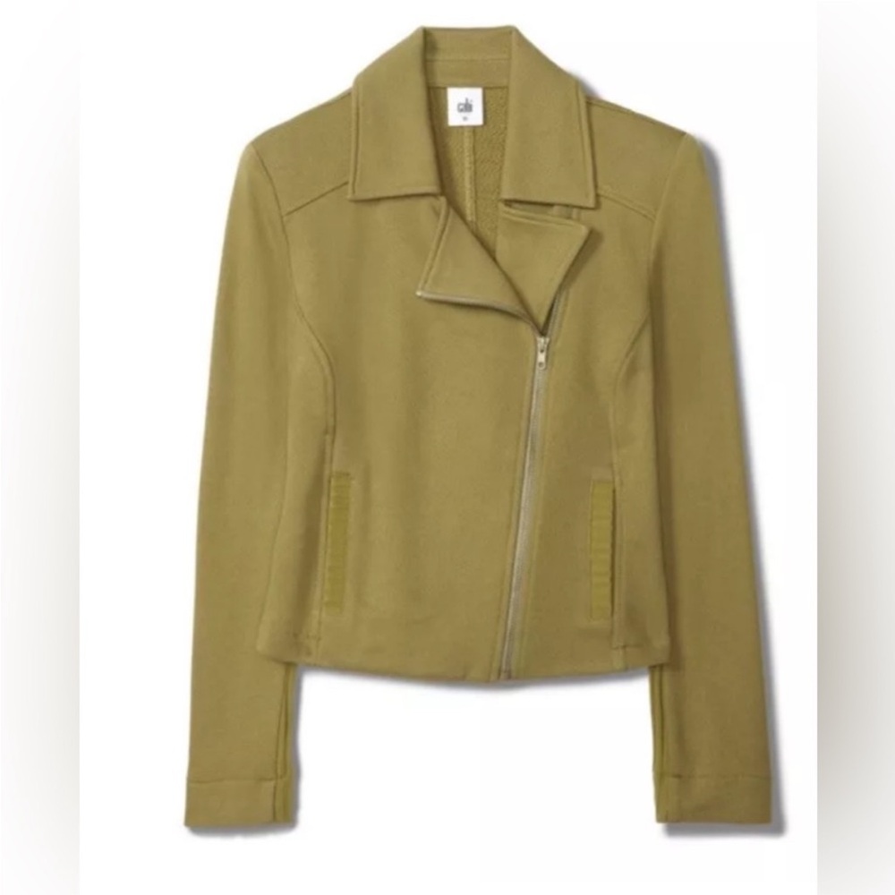 Cabi Moto Road Trip Jacket Olive Green    #6470 Size Medium EUC